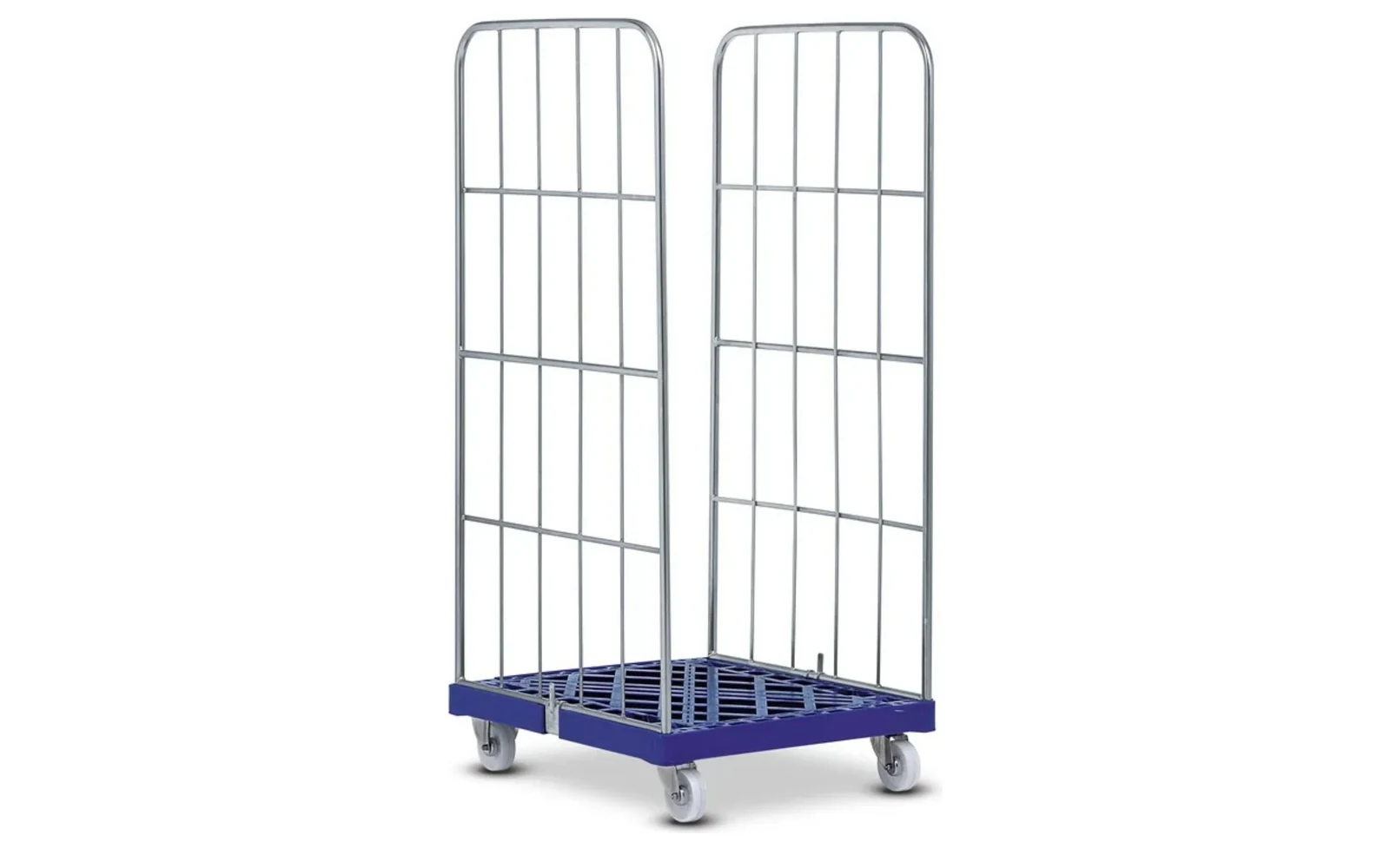 Roll Cage Wanzl โครงตะแกรงสองด้านบนฐานพลาสติก สำหรับงานคลังสินค้า